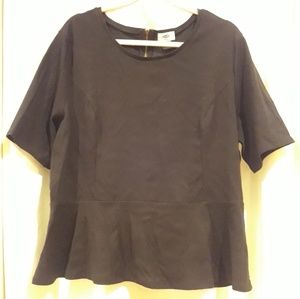 3/4 sleeve peplum shirt